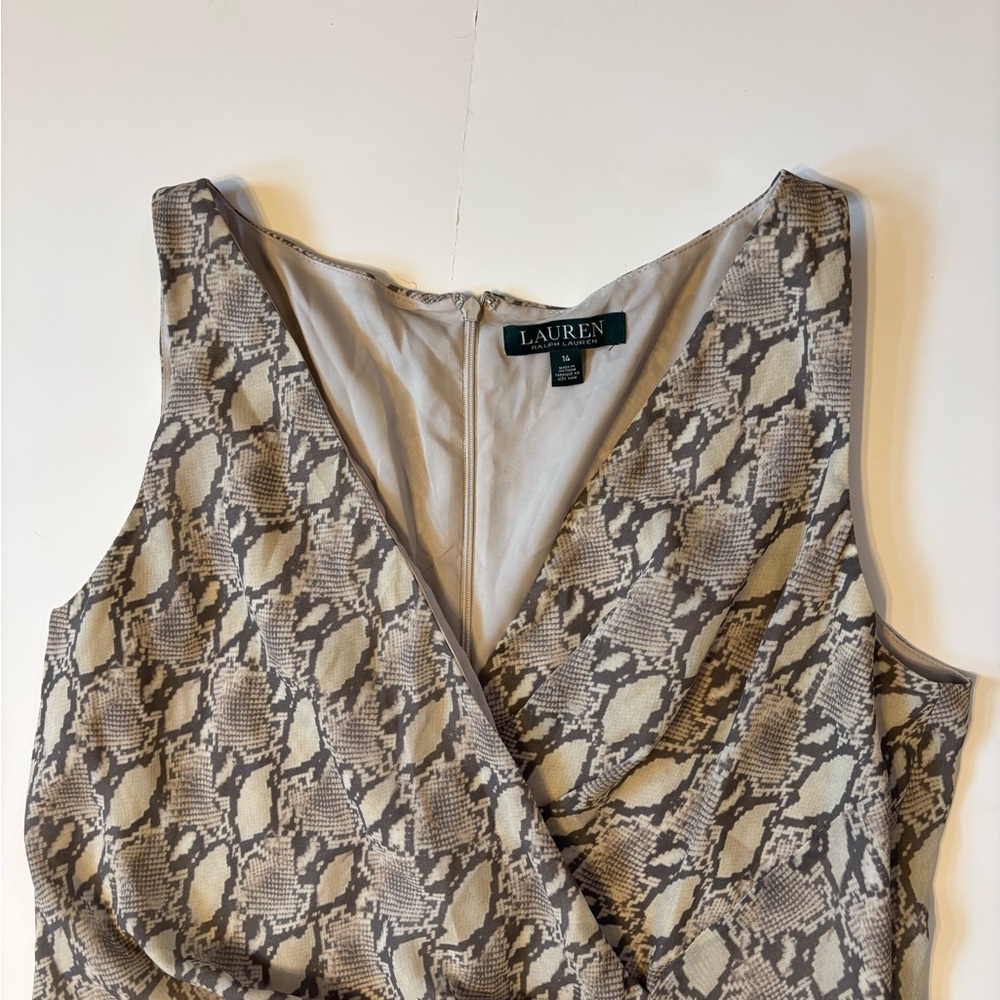 Lauren Ralph Lauren Snake Print Ruffle Mini Dress - Picture 3 of 10